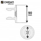 Machoire plateau Bondioli 27x74,5 - Diamètre 90 - 4 trous entraxe 74,5