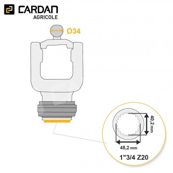 Le modèle de Machoire grand angle Bondioli SFT H8 5730L3884 - HMASFTH810/VB-BONDIOLI