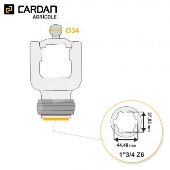 Le modèle de Machoire grand angle Bondioli SFT H8 5730L0491 - HMASFTH89/VBAUTO-BONDIOLI