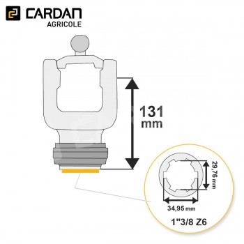 Le modèle de Machoire grand angle Comer 141.026.503 - HMACOM60VB-COMER
