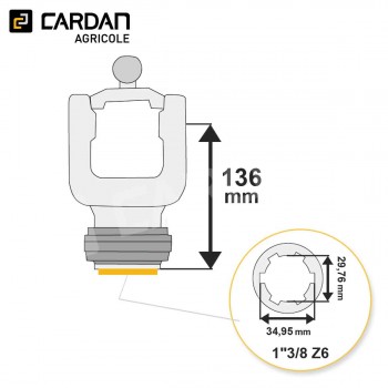 Le modèle de Machoire grand angle Comer 141.028.358 - HMACOM80VB-COMER