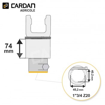 Le modèle de Roue libre Walterscheid F5/2R 56.151.41 / 1106127 - RL2110BC-WALTERSCHEID