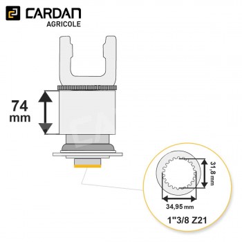 Le modèle de Roue libre Walterscheid F5/2R 56.124.41 / 1172694 - RL218VB-WALTERSCHEID