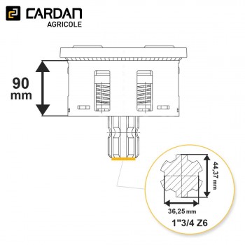 Le modèle de Roue libre Walterscheid PFBK96/4R 58.104.53 / 1103064 - RLF/4157-134-6/5-WALTERSCHEID