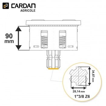 Le modèle de Roue libre Walterscheid PFBK96/4R 58.107.53 / 1108763 - RLF/4157-138-6-WALTERSCHEID