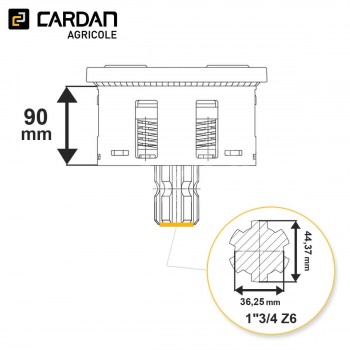 Le modèle de Roue libre Walterscheid PFK97/4R 58.107.56 / 1120910 - RLF/4185-134-6/5-WALTERSCHEID