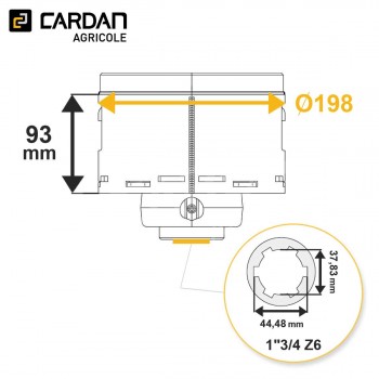 Le modèle de Roue libre Walterscheid EFK97/R 58.103.56 / 1112193 - RLF/4185-134-6-WALTERSCHEID