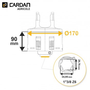 Le modèle de Roue libre Walterscheid 58.139.51 (1199095) - RLF19/4157-138-6BC/4-WALTERSCHE