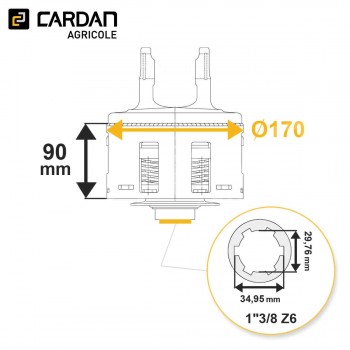 Le modèle de Roue libre Walterscheid 58.109.51 (1197256) - RLF19/4157-138-6VB/3-WALTERSCHE