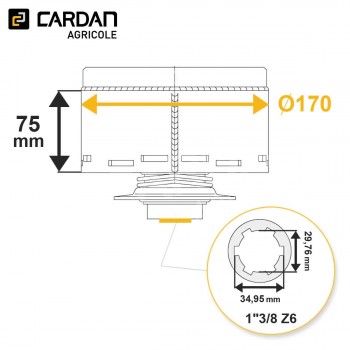Le modèle de Roue libre Walterscheid 58.108.50 (1178061) - RLFMP136/2157-138-6VB-WALTERSCH