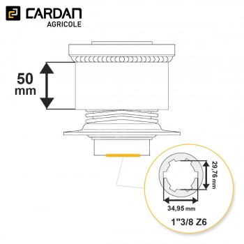 Le modèle de Roue libre Walterscheid EF5/1R 56.126.40 / 1358534 - RLMP120VB-WALTERSCHEID