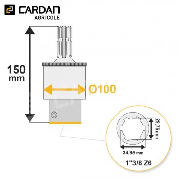 Le modèle de Roue libre Magdalena 1-3/8 Z6 - 1-3/8 Z6 - Gauche - RLPORG-MAGDALENA