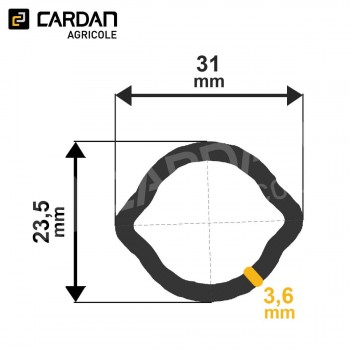 Le modèle de Tube citron Magdalena 23,5 x31x3,6 Lg 1 mètre - TC010/1-MAGDALENA