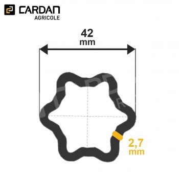 Le modèle de Tube multilobes Comer 42 x2,7 Lg 3 mètres - TME20/3-COMER