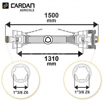 Le modèle de Transmission cardan agricole 35 Cv 1,50 mt Magdalena avec embrayage - TO515/LF05/2140-MAGDALENA