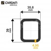 Le modèle de Tube rectangle 35,8 x39x4,95 Lg 3 mètres - TR120/3