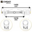 Le modèle de Transmission cardan agricole 55 Cv 1,40 mt Bondioli avec limiteur automatique - TO14/SFTS6FR/LR23-138-6-210-BON
