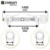 Le modèle de Transmission cardan agricole 55 Cv 1,40 mt Bondioli avec limiteur automatique - TO14/SFTS6FR/LR23-138-21-170-BO