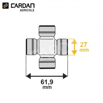 Le modèle de Croisillon de cardan CRO045491 - 27x61,9 - CRO045491