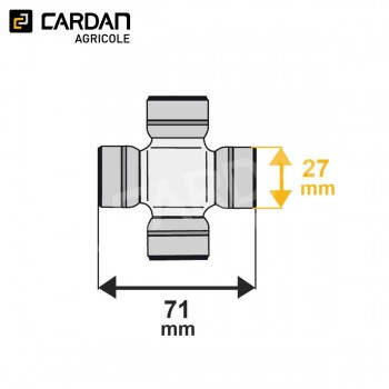 Le modèle de Croisillon de cardan CRO037515 - 27x71 - CRO037515
