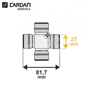 Le modèle de Croisillon de cardan CRO037492 - 27x81,7 - CRO037492