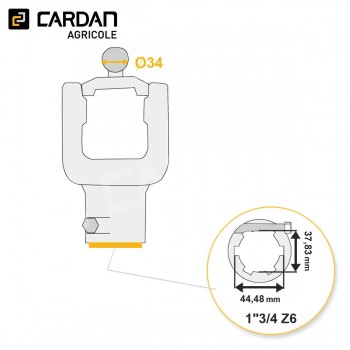 Le modèle de Machoire grand angle Bondioli SFT S8 5110L0461 - HMASFTS89/BC-BONDIOLI