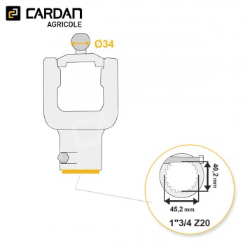 Le modèle de Machoire grand angle Bondioli SFT S8 5110L3861 - HMASFTS810/BC-BONDIOLI