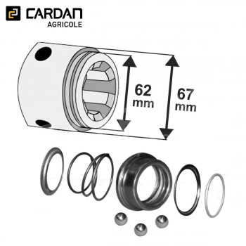 Le modèle de Verrouillage à billes Walterscheid 01.41.19 - VAB014119-WALTERSCHEID