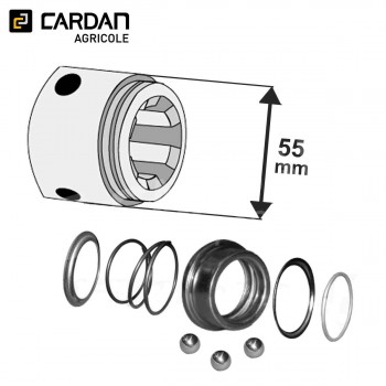 Le modèle de Verrouillage à billes Benzi 1-3/8 Z6 - Z21 - VAB200N-BENZI