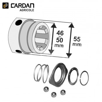 Le modèle de Verrouillage à billes Benzi 1-1/8 - 1-3/8 - VAB080A-BENZI