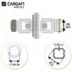 Joint de cardan grand angle Bondioli complet tube quadrilobes 40,1x3,25 - 1-3/8 Z6