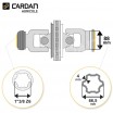 Joint de cardan grand angle Comer complet tube multilobes 66,5x4 - 1-3/8 Z6