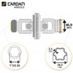 Joint de cardan grand angle Comer complet tube multilobes 36,2x3,5 - 1-3/8 Z6