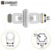 Joint de cardan grand angle Comer complet tube multilobes 50,2x4,5 - 1-3/8 Z6