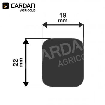 Le modèle de Tube rectangle 19 x22 Lg 1 mètre - TR160/1