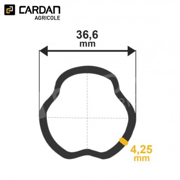 Le modèle de Tube free rotation grand angle Bondioli 36,6 x4,25 Lg 3 mètres - TRTFRS4/24510/3-BONDIOLI