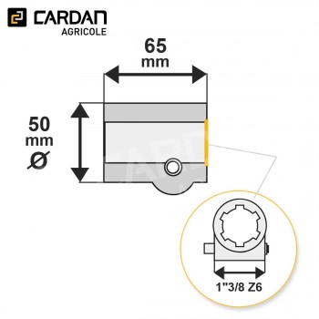 Le modèle de Douille cannelée automatique 1-3/8 Z6 lg 65 mm - DCA138