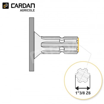 Le modèle de Plateau à souder Benzi 1-3/8 Z6 - PS138-6-BENZI