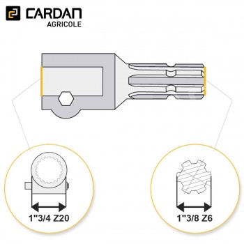Le modèle de Transformateur automatique Magdalena F 1-3/4 Z20 - M 1-3/8 Z6 - TRA017-MAGDALENA