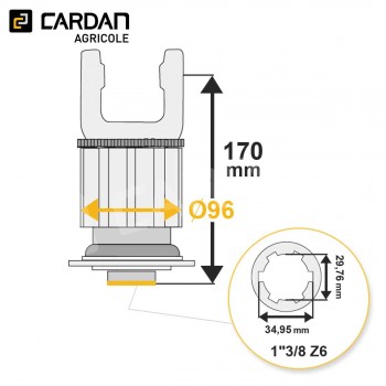 Le modèle de Limiteur à cames unidirectionnel Bondioli série SFT 611341501R - LCSA3/S2-138-6/900-BONDIOLI