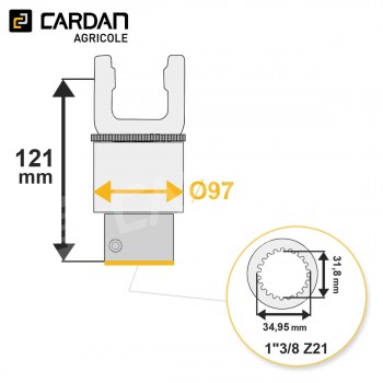 Le modèle de Roue libre série SFT Bondioli 601102702R - RLRA1/S2-138-21/2400-BONDIOLI