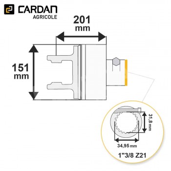 Le modèle de Limiteur auto débrayable Bondioli 6WE159037R - LCLR23/S4-138-21/1900-BONDIOLI