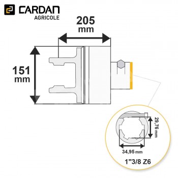Le modèle de Limiteur auto débrayable et roue libre Bondioli 6WE857003R - LCRLLR23/S4-138-6/1700-BONDIOLI