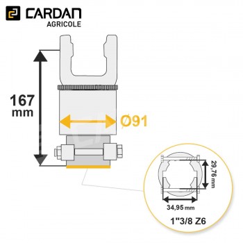 Le modèle de Roue libre Benzi 30,2x92 - 1-3/8 Z6 - Droite - RLC07P-BENZI