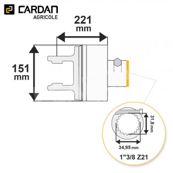 Le modèle de Limiteur auto débrayable et roue libre Bondioli 6WM270037R - LCLR24/S9-138-21/3000-BONDIOLI