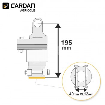 Le modèle de Limiteur à boulon de rupture et roue libre Benzi 36x89 - Diamètre 40 mm - 2920Nm - LBRL20ALB4012-BENZI