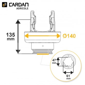 Le modèle de Roue libre Walterscheid IFM/L 56.116.45 / 1139917 - RL21/TE150RG-WALTERSCHEID