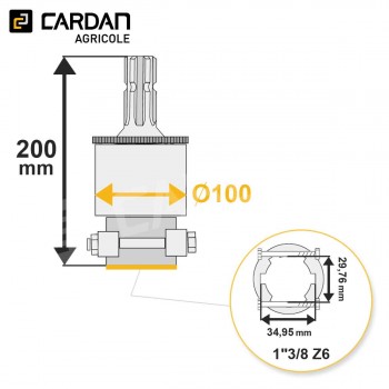 Le modèle de Roue libre Magdalena 1-3/8 Z6 - 1-3/8 Z6 - Droite - RLPOP-MAGDALENA