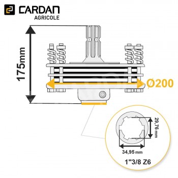 Le modèle de Limiteur à frictions Benzi 1-3/8 Z6 - 1-3/8 Z6 - 2000Nm - LFPO/4160-BENZI