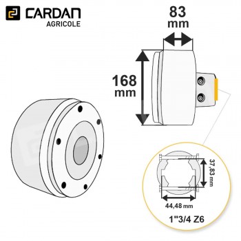 Le modèle de Limiteur auto débrayable à cames Benzi 1-3/4 Z6 - 2000 Nm - LDC134-6/2000P-BENZI